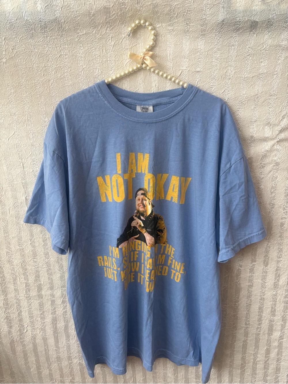 Comfort Colors Pale Blue Tee - XL - Jelly Roll Graphic
